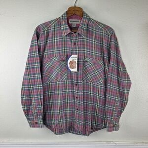 Wilderness Vtg Women's Master Sportswear Plaid Shirt - Pink and Green Size Large